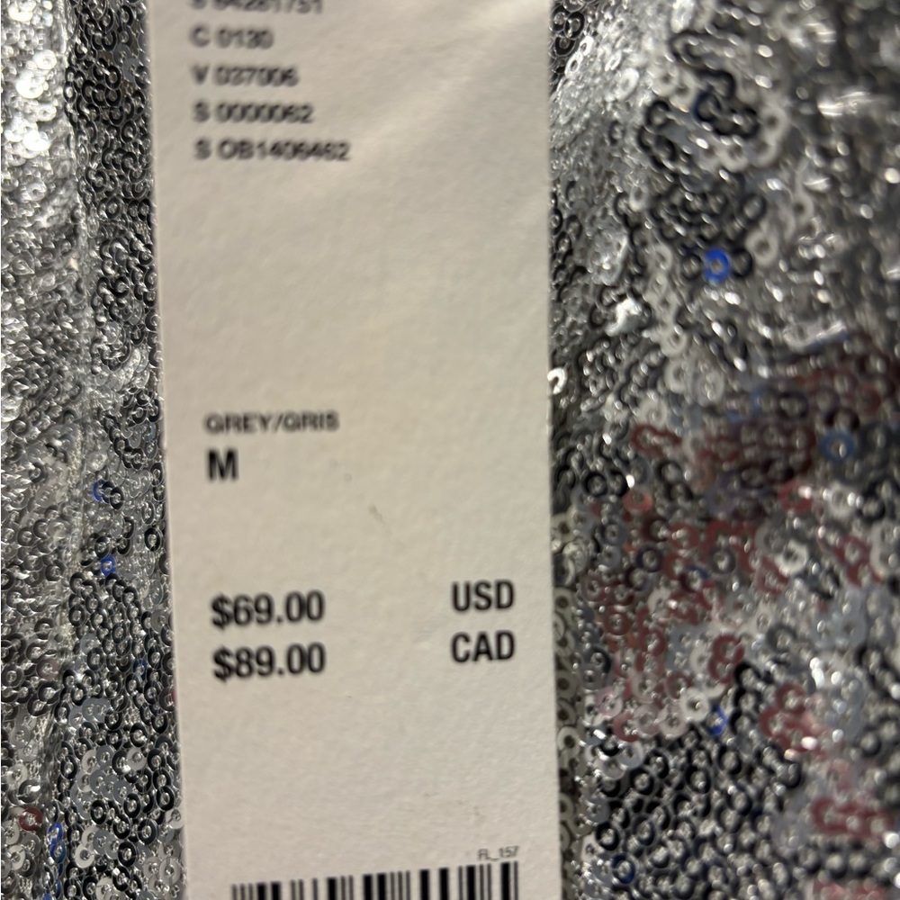 NWT Urban Outfitters Greta Silver Sequin Slip Mini Dress - Picture 5 of 10